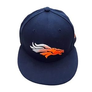 New Era Denver Broncos 59FIFTY Adjustable Navy Hat Embroidered Bronco